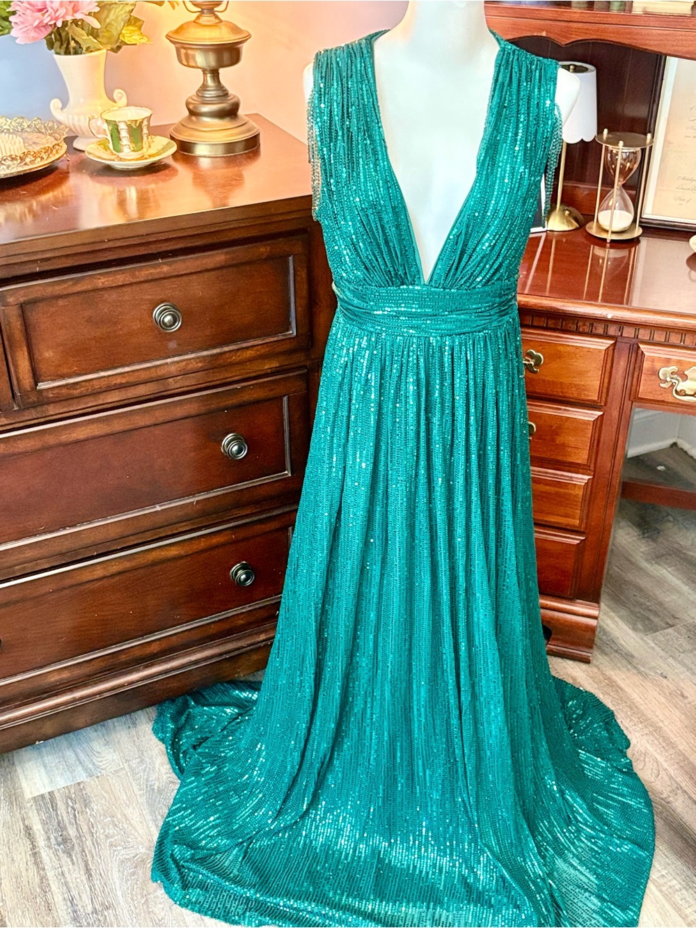 Emerald Green Formal Gown Medium NWOT